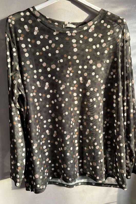 Bobby Mesh Layering Top Terrazzo Spot Khaki